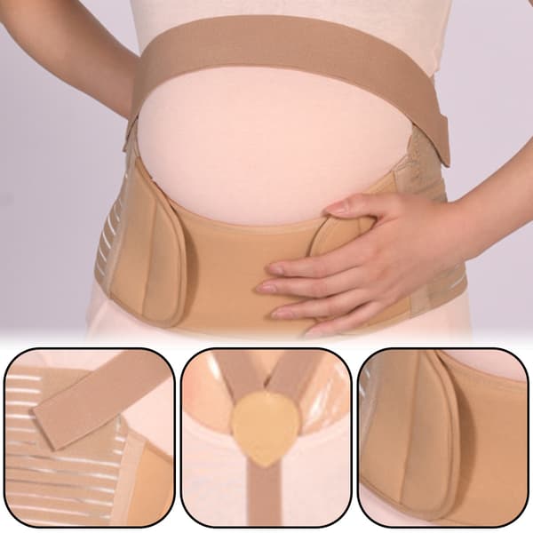 Pregnancy Belly Support, Breathable Fabric Maternity Belt with Back Support and Elastic Material, Adjustable Abdominal Support for Improved