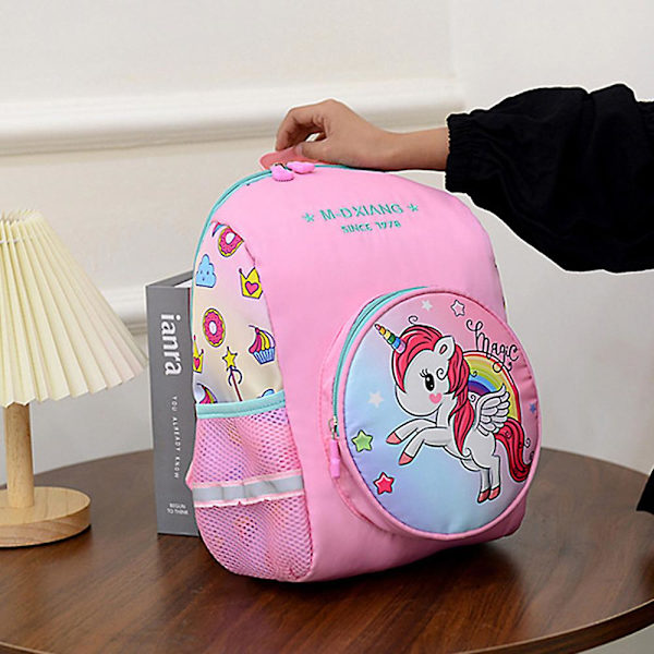 Barnens tecknade ryggsäck förskole skolväska ryggsäckar gåvor Unicorn