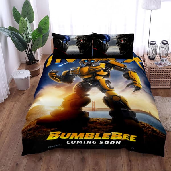 Bumblebee digital print sengetøj til børn, tre-delt sæt