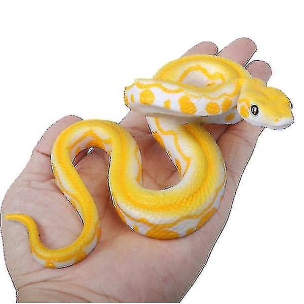 Realistisk falske slanger leketøy gummi slangefigur Golden boa constrictor