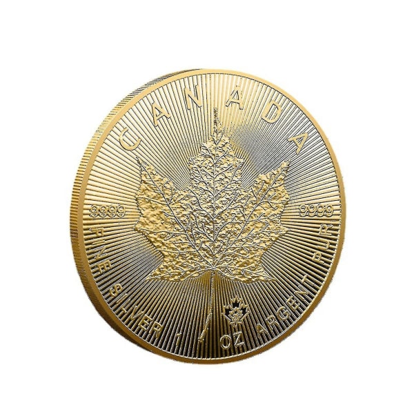 2022 Ca Maple Leaf 1 Ounce .9999 Sølvmynt Dollar Usirkulerte minnemynter -z Gold