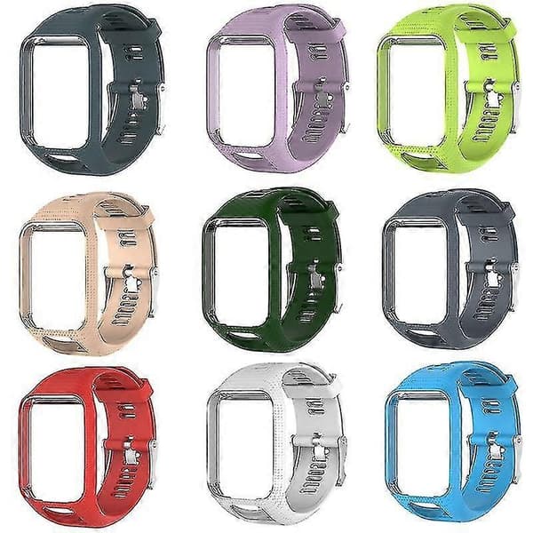 Universal silikone udskiftningsurrem til Tomtom 2 3-serien/runner 2 3 Cyan