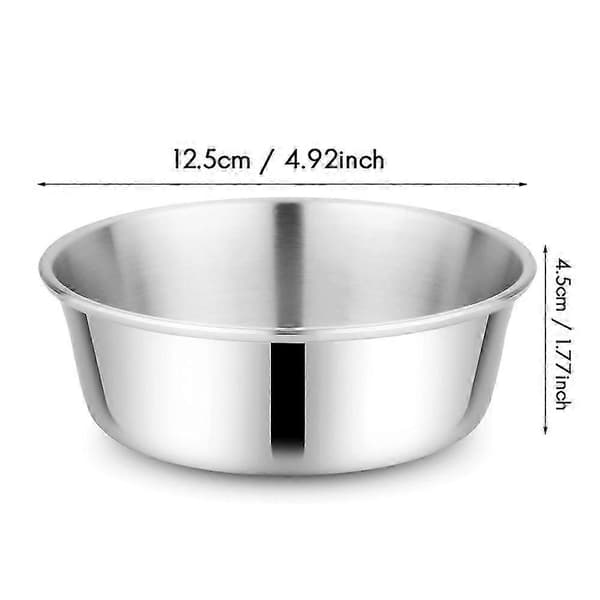 Barnskålset i rostfritt stål, 10 uns, diskmaskinssäker, 4-pack Silver