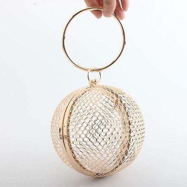 2023 - Hollow Metal Ball Bold Cages Dame Rund Clutch Bag Evening Luxury Party Bag
