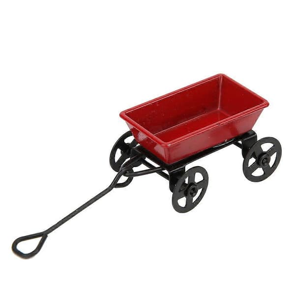 1:12 Simulation Trækvogn Model Mini Dukkehus Dekoration Trailer Børne Legetøjsgave