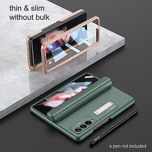 Magneettinen saranoitu All-in-one case magneettitelineellä ja S-kynäpaikalla, yhteensopiva Samsung Galaxy Fold 3:n kanssa
