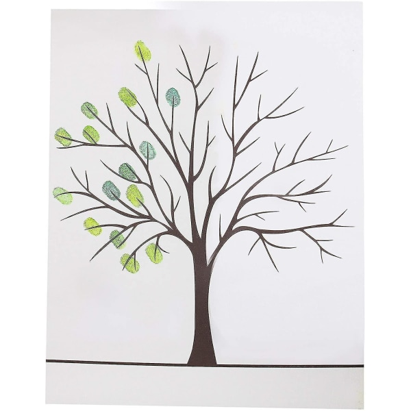 Fingerprint Tree Wedding Tree Brugerdefineret bryllupsgæstebog plakat for bryllupsgæstebog