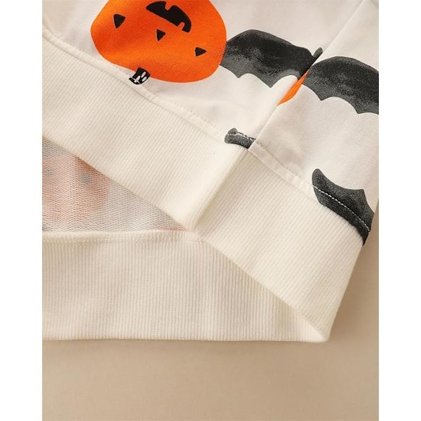 Barn Regnbåge Sweatshirt Långärmad Crew Neck Pullover Jumper Kläder för Pojkar 1-7 År Pumpkin 1 1-2years