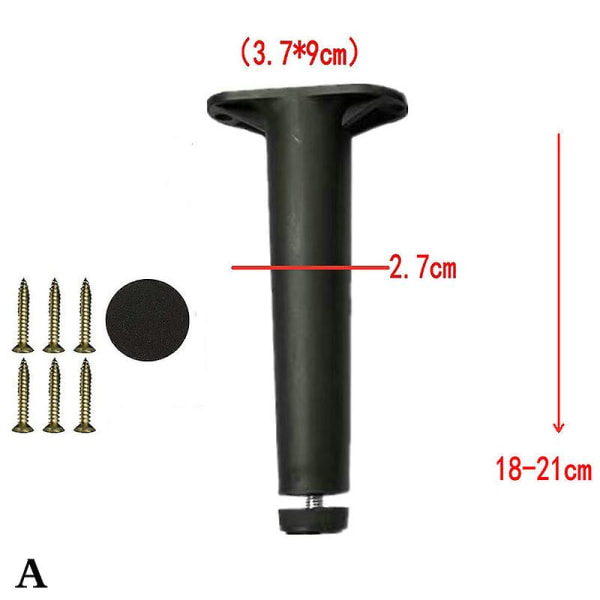 Teleskopisk balkstöd fot icke massivt trä sängbräda ram hylla stång botten loa Black 15cmto25cm