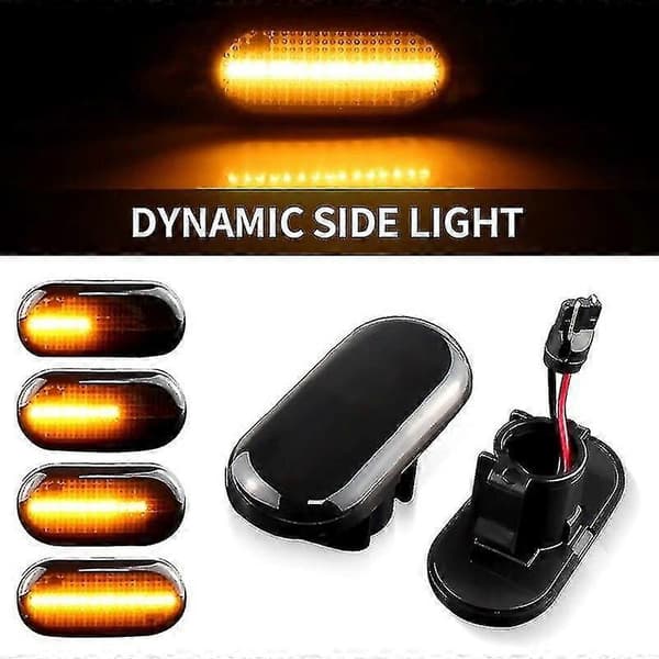 2 stk. LED-blinklys sidemarkeringslys til Dacia Duster 2011-2017 Dokker Lodgy Smart Fortwo 2PC Dynamic