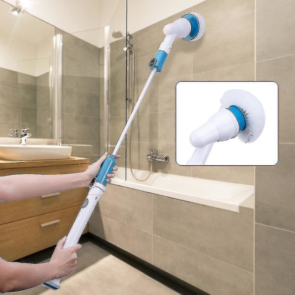 Sähköinen puhdistusharja Säädettävä vedenpitävä puhdistusaine Langaton lataus Clean Kylpyhuone Set AU Plug
