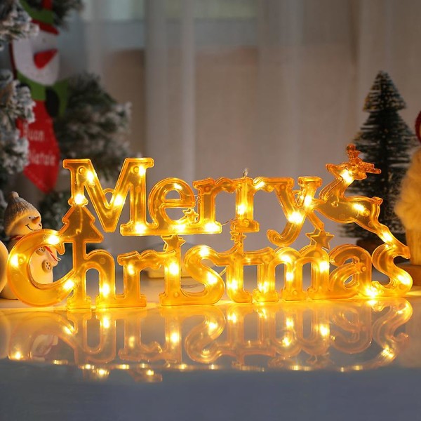 1 kpl Led-muotoinen kirjelamppu joulukuusen koristeluun