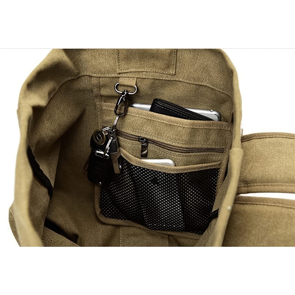Militær Stil Stor Kapacitet Høj Modstandsdygtig Duffel Taske Rygsæk ideel som håndbagage 45x20x26 til flyet takket være dens tilpasning Verde
