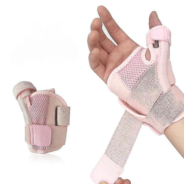 Håndledsbøjle til tommelfingerstøtte, justerbar tommelfingerstøtte med bøjle til tommelfinger- og hånddiskotek Pink