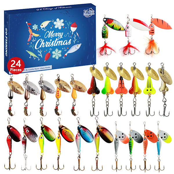 Fiskebete Adventkalender, Fiskeutrustning Adventkalender - Fiskebete Adventkalender | Fiske Julnedräkning Fiskebete Set B