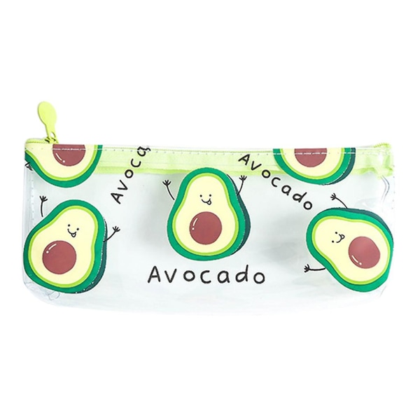 Avocado Pen Box Vandtæt Blyant Til Etui Transparent Pen Pose Med Lynlås Pen Pung