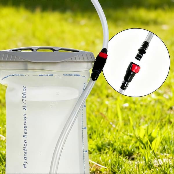 Hydreringsblæreforbindelse med lækagesikker O-ringforsegling, universel vandblære-adapter til vandreture og camping