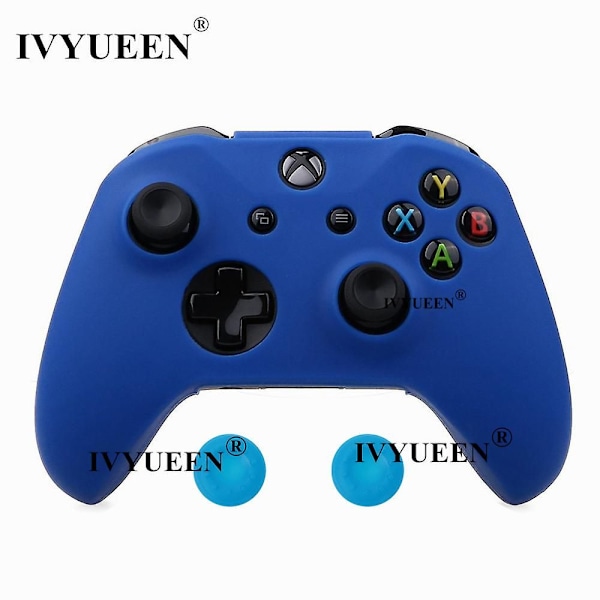 Til Microsoft Xbox One X S Slim Controller Silikone Skin Case + Analog Thumb Sticks Grip Cap Til X Box One 1 X S Gamepad Blue