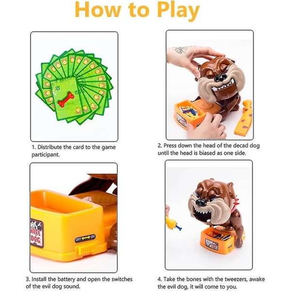Flake Out Bad Dog Bones Knepiga leksaksspel Barnaktivitetsspel Tidig utvecklingsleksak