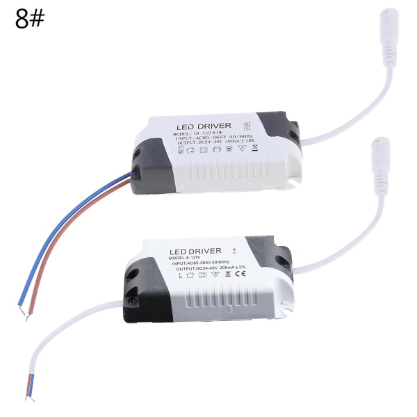 4-7/8-12/12-18/18-25w LED-driver strømforsyning adapter lys transformator 8-12W