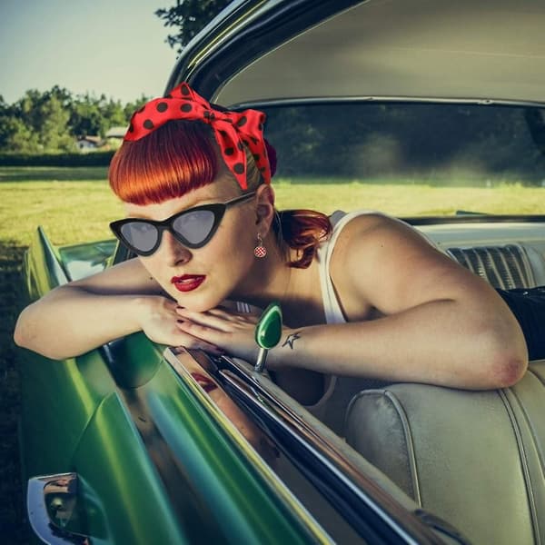 5-delt Rockabilly Tilbehør - 1950'er Kostume Sæt Til Kvinder