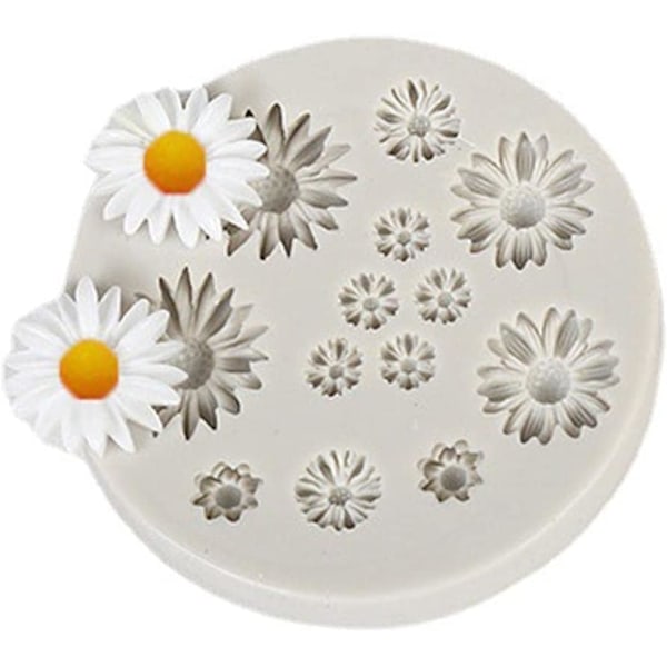 Daisy solsikke fondant kakedekorasjon DIY krystall drypp lim aromaterapi gipsform hjemmebakingsutstyr