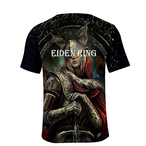 Elden Ring Miesten ja Naisten Painettu Pyöreä Kaula-aukko Lyhythihainen T-paita Tee Topit C 3XL