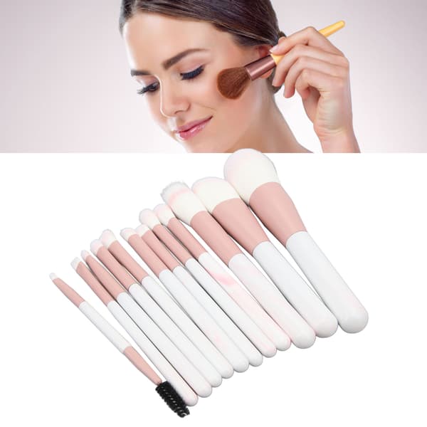 Essential Makeup Artist Set, Makeup Brushes for Multiple Applications, Petal-Shaped Design for Precision, 12 Pcs for All Your Cosmetic Needs