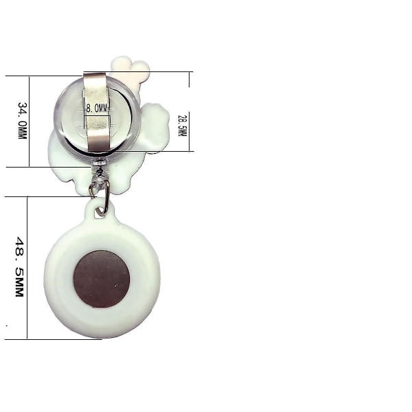 Veeki Skalerbar Sygeplejerskeur Sygeplejeur Med Klips Læge Mini Lommeur Silikone Gel Reversure Digitalt Quartz Sygeplejerskeur