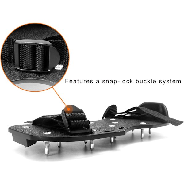Gunite Spiked Shoes med 1-3/16\" korte pigge, perfekt til epoxygulve, overlejringer, dækning, sort farve (1 par)