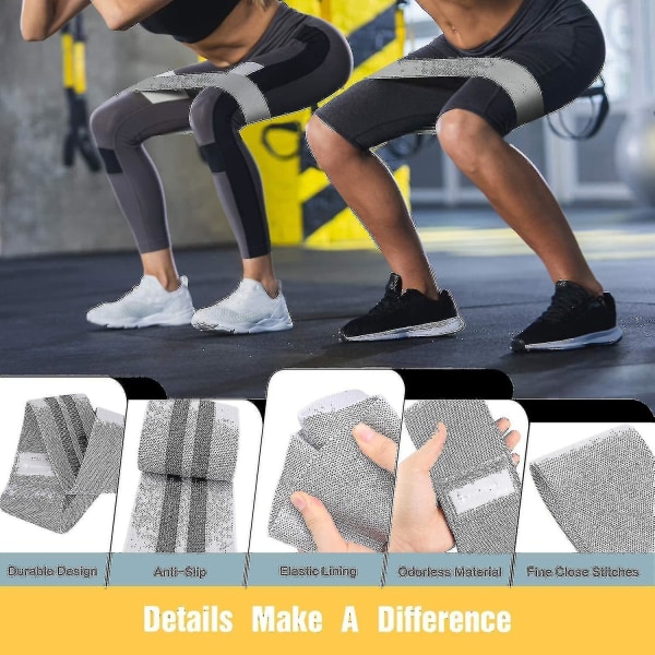 Skridsikre elastiske støvlebånd, 3 niveauer træningsbånd til damesportsbånd