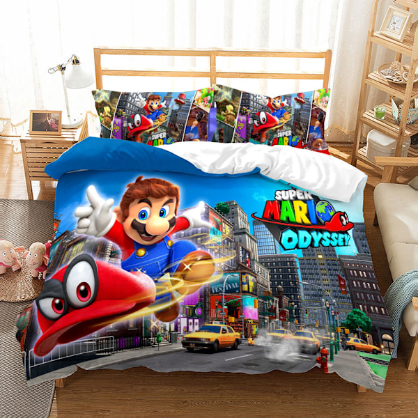 25 nya tecknade Mario digitaltryckta sängkläder i tre delar