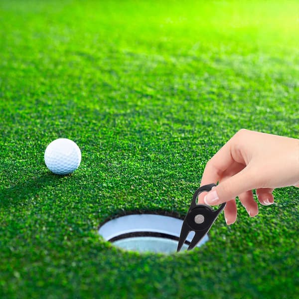 Golfs Divot Fork Zinklegering til Divot Reparation Udendørs Brug 1 Stk