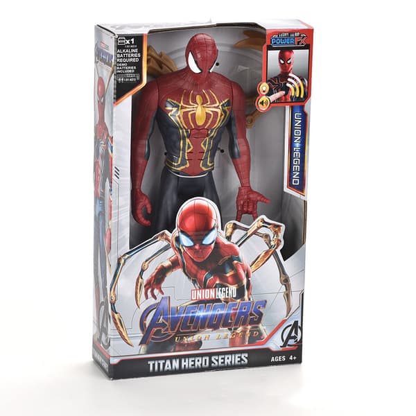 LED Spider-Man Figur 30cm Avengers Leketøy Lyd og Lys [HK]