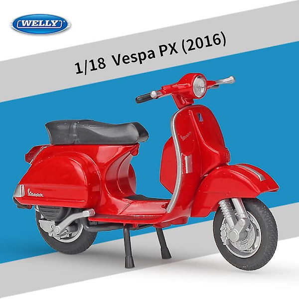 1:18 Piaggio Vespa Px Gts 125cc 946 Statisk Die Cast Kjøretøy Samleobjekter Hobby Motorsykkelmodell Leke Roman Holiday Samling Vespa 946