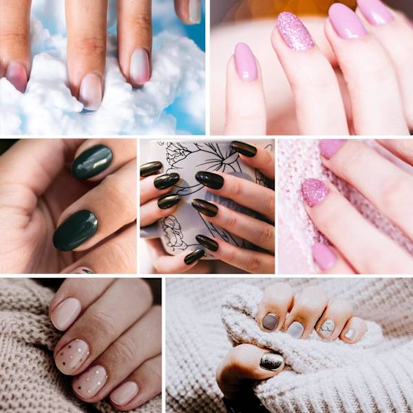 Sliverdew Nail Art -puhdistusharjat, 2 kpl pyöreitä ja kulmikkaita kynsien maalausharjoja, ammattimaiset kynsien suunnitteluharjat, kynsilakan siveltimet