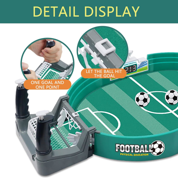 Ambolio interaktivt bordfodboldspil fodboldbrætspil med 6 bolde bordfodboldbrætspil interaktivt bordfodboldspil for børn og voksne