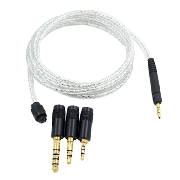 1,5 m headsetkabel for Hd518 Hd558 Hd598 Hd569 Hd579 hodetelefoner ledning med avtakbar 3 plugger forbedre din musikkglede