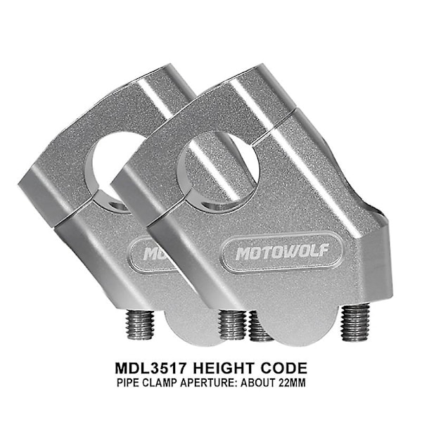 Uusi moottoripyörän 22 mm 28 mm ohjaustangon korotusnostin tankoklemmakiinnitys Hondalle Ntv650 Ntv 650 Deauville 700 Varadero 125 22mm Silver