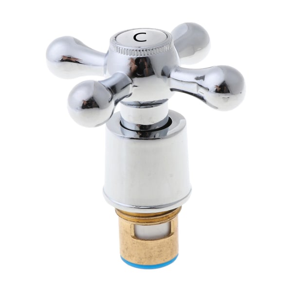 Traditional Decor Cross Handle Bathroom Faucet Trim Valve Sink Tap Hardware Silver