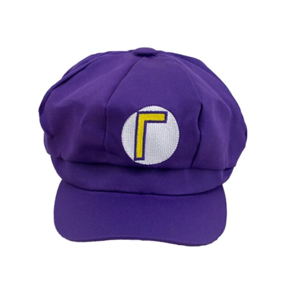 Anime Super Mario Bros Hat Letter Printet Cosplay Cartoon Baseball Cap til Voksen Caps Gaver Purple