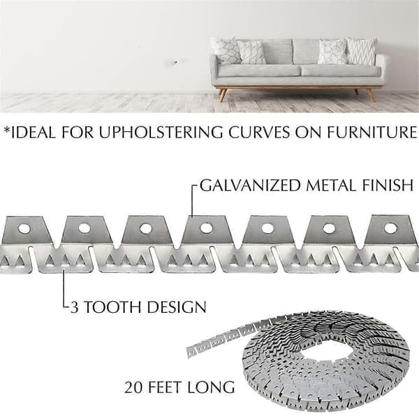 [KK] Tack Strip Three Tooth Upholstery Curve Ease Grip til møbler