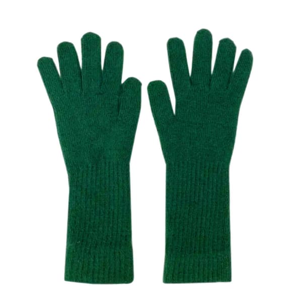Bekväma långa muddhandskar, stretchig handledstäckning, komfort, utomhusaktivitet, andningsbara vinterhandskar, grön Green