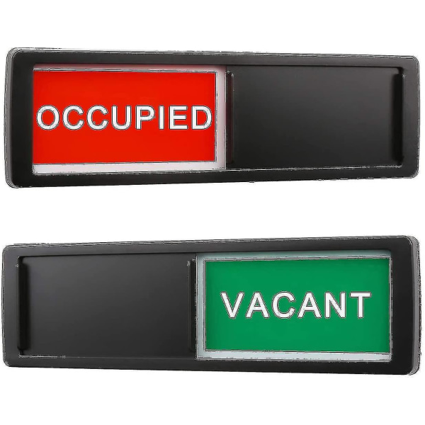 Åpent lukket skilt, åpne skilt Personvern skyvedørsskilt Indikator C Black-vacant occupied sign