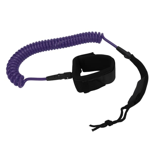 7 mm 3 m Surfing Leash Justerbar Elastisk TPU Surfbræt Benremme Stand Up Paddle Leash Lilla