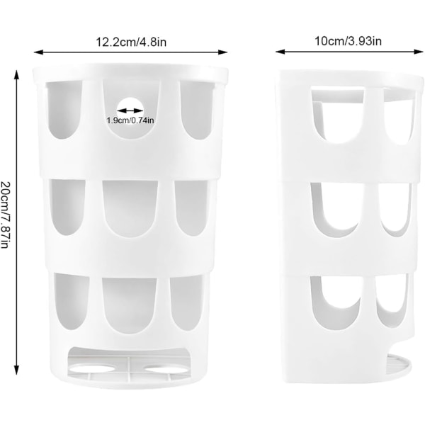 Høystativ for smådyr, matdispensere porøs hengbar plastfôringsskål, burtilbehør for kaniner hamster chinchillas - hvit