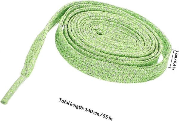 Glitrende farvede flade snørebånd 2 stk. robuste erstatningssnørebånd i polyester til