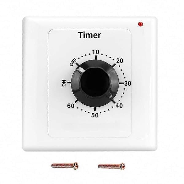 60 minutter tidsbryter, AC 220V 15A intelligent mekanisk nedtellingstimer