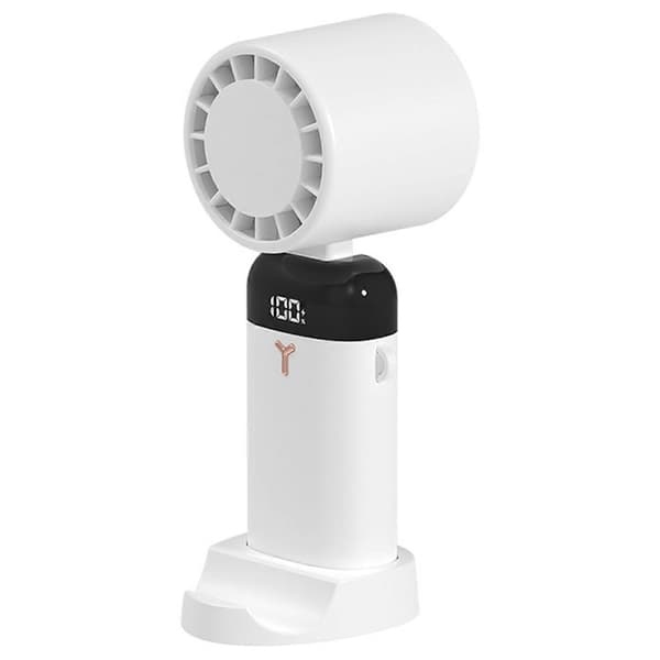 Bærbar elektrisk kold kompres køleventilator Støjsvag bladløs skrivebordsventilator til indendørs udendørs White Foldable