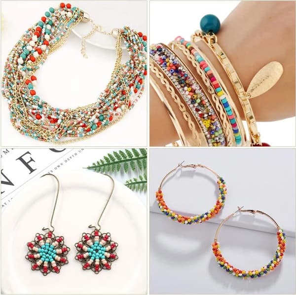 24000 pcs Seed Beads Round 24 Colors Handmade Beads 2mm